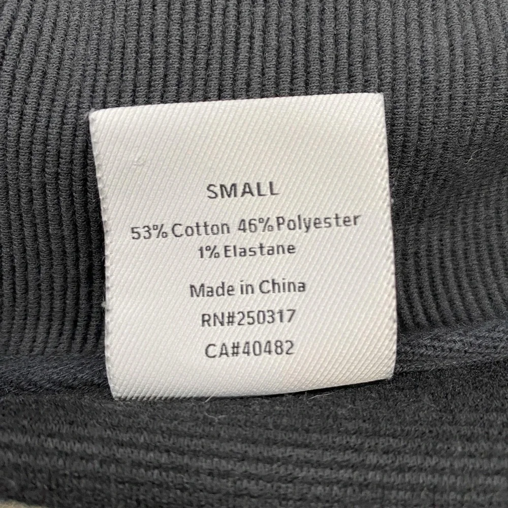 Varley Vine Sweatshirt Womens Small Black Half Zip Collared Ribbed Sweater Knit - Picture 7 of 11